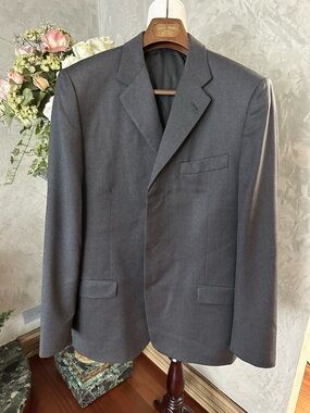 Burberry Men's Dark Gray Single-Breasted Sport Coat